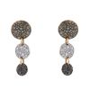Pomellato Sabbia large model pendants earrings in pink gold,  diamonds and diamonds and in diamonds - 00pp thumbnail