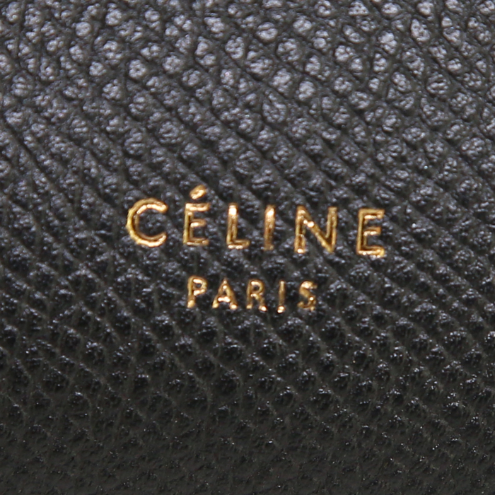 Sac à main Celine Belt petit en cuir noir - Detail D4