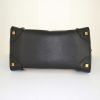 Bolso de mano Celine Luggage modelo mediano en ante color crema y cuero negro - Detail D4 thumbnail