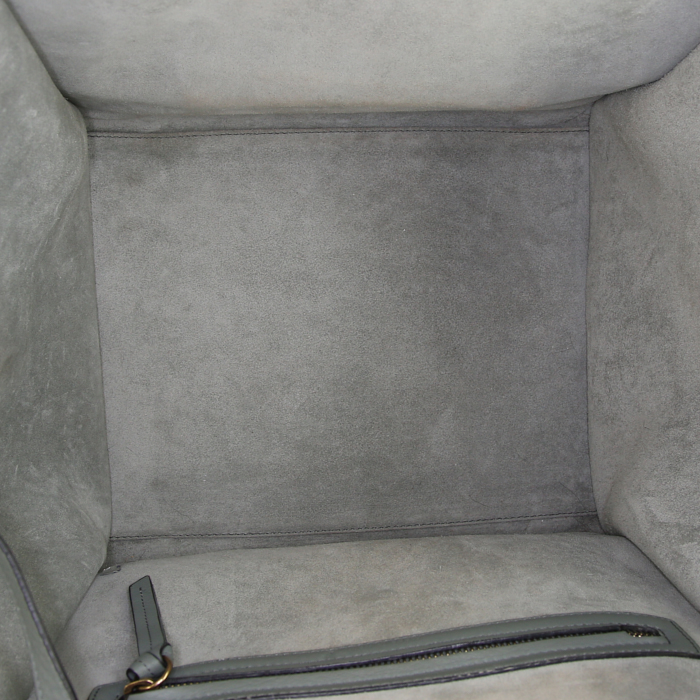Céline Phantom shopping bag in grey leather - Detail D2