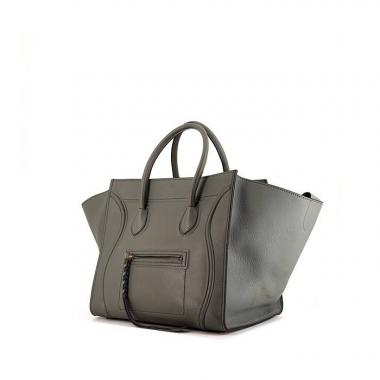 Bolso Cabás Céline Phantom en cuero gris verdoso