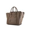 Celine Luggage medium model handbag in grey-beige grained leather - 00pp thumbnail