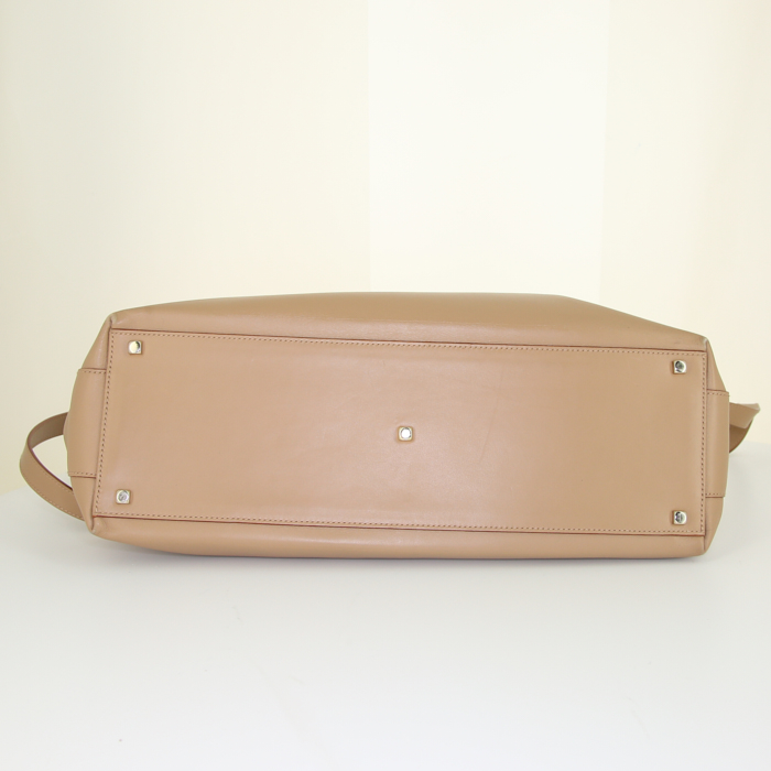 Borsa Salvatore Ferragamo Gancini in pelle beige - Detail D5