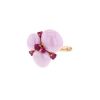 Pomellato Capri ring in pink gold,  ceramic and sapphires - 00pp thumbnail