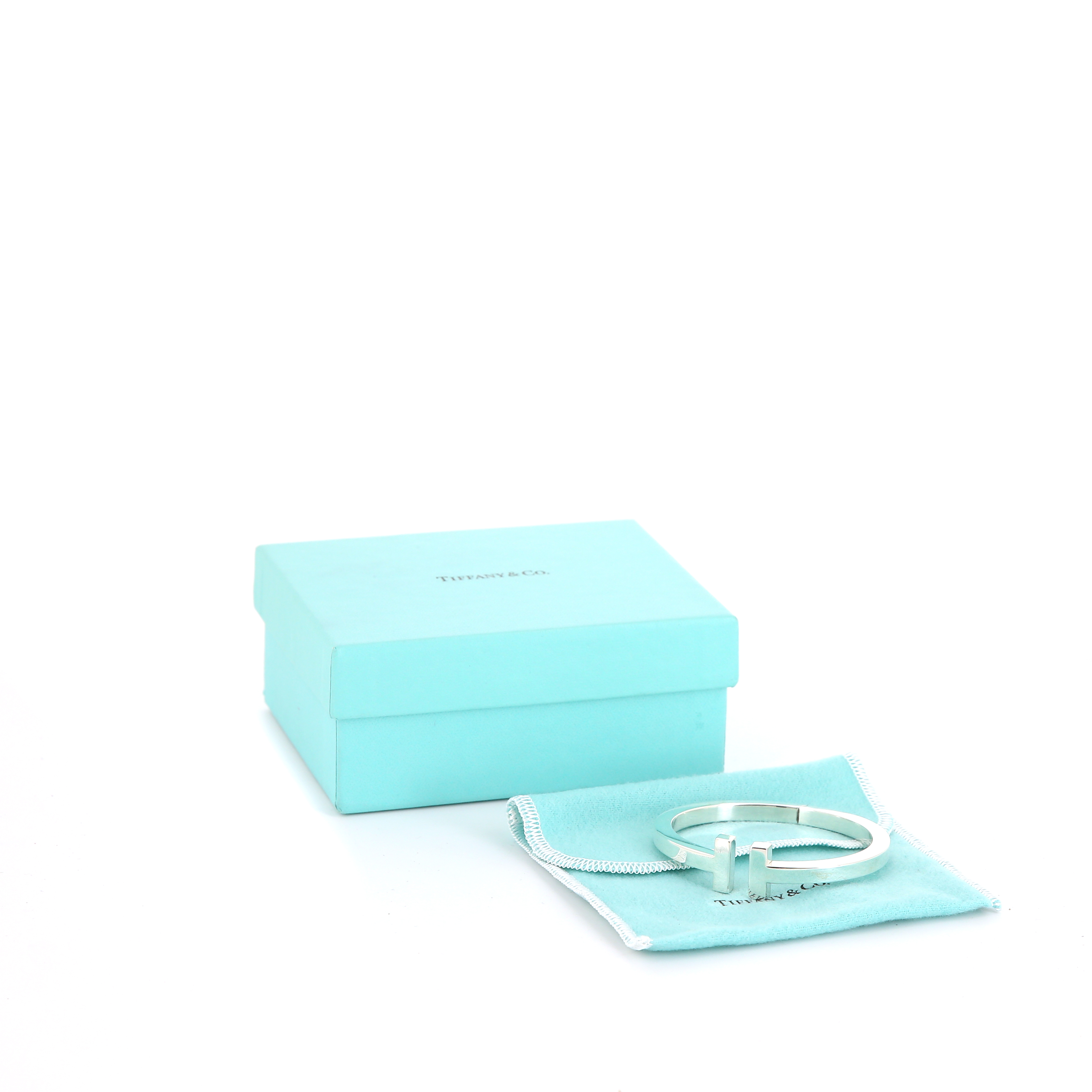 Brazalete Tiffany & Co Square T en plata - Detail D2