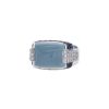 Mauboussin ring in white gold,  diamonds and sapphires and in chalcedony - 00pp thumbnail