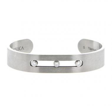 Bracelet Messika Move en titane et diamants