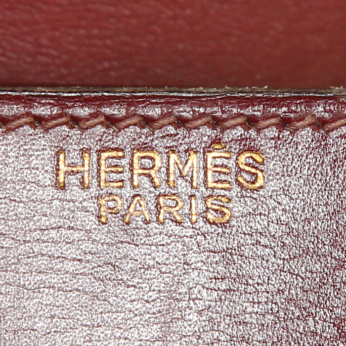 Borsa Hermès Piano in pelle box bordeaux - Detail D3