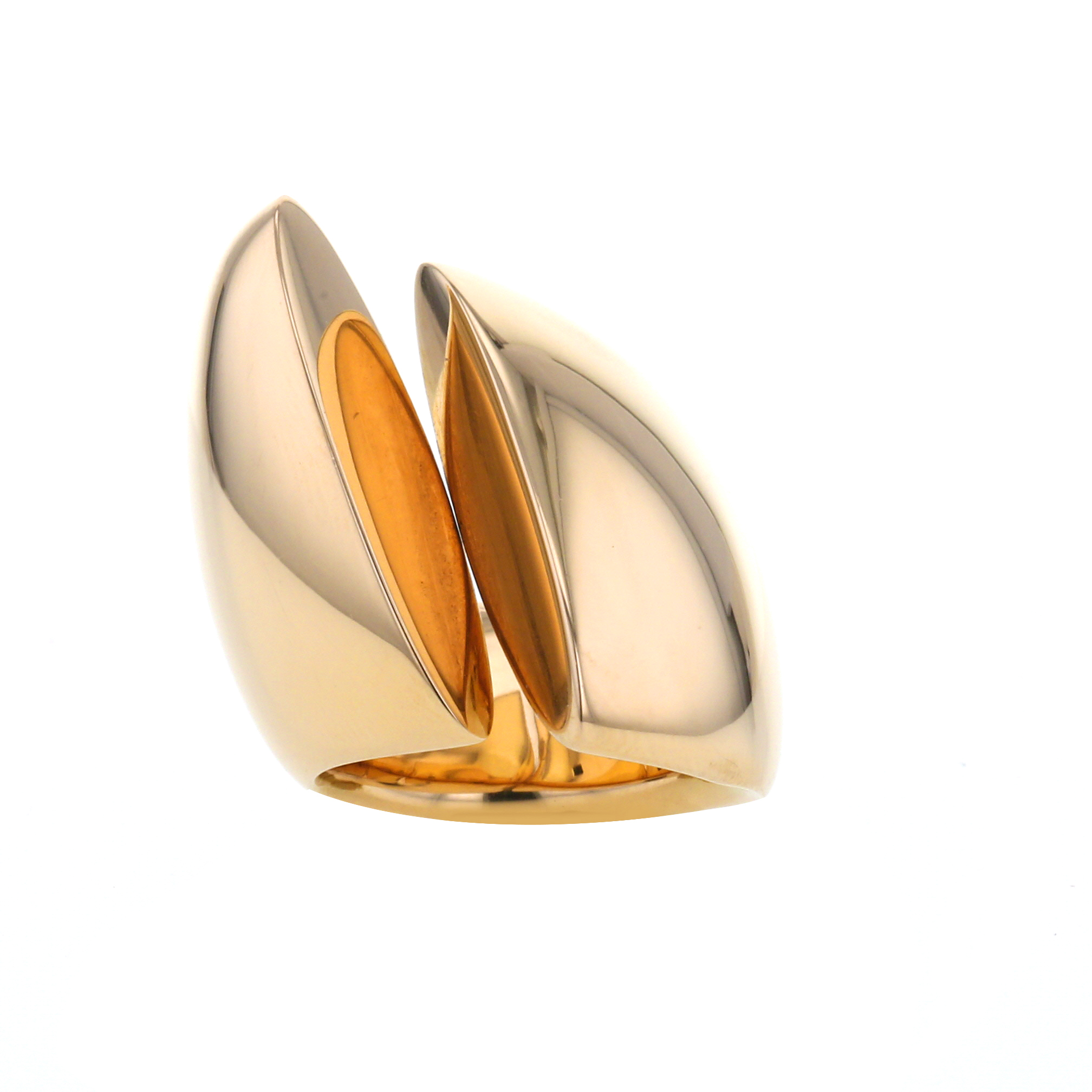 Vhernier Eclisse ring in pink gold - Detail D2