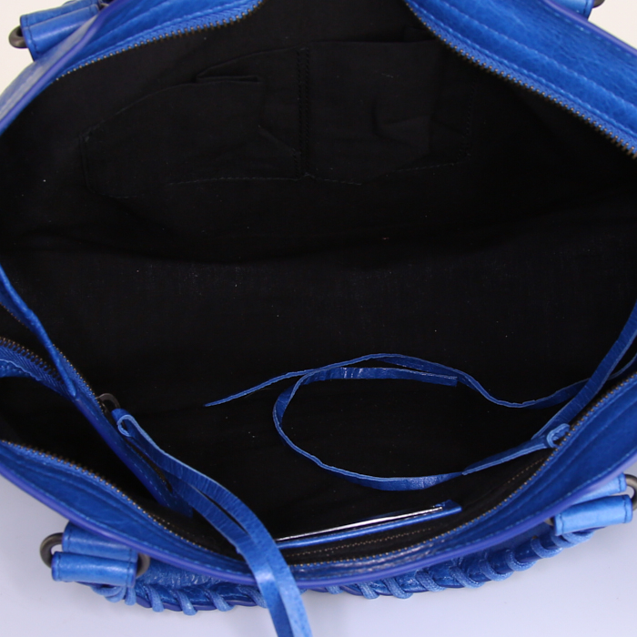 Borsa Balenciaga Giant City in pelle blu elettrico - Detail D3