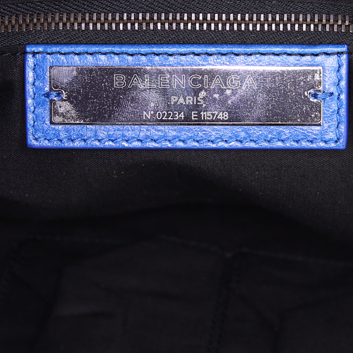 Borsa Balenciaga Giant City in pelle blu elettrico - Detail D4