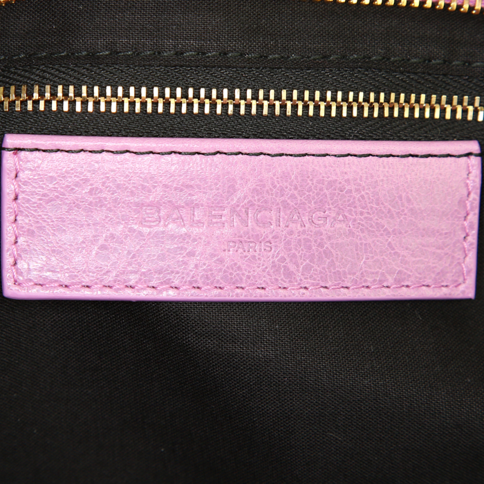 Borsa Balenciaga Giant City in pelle rosa - Detail D4