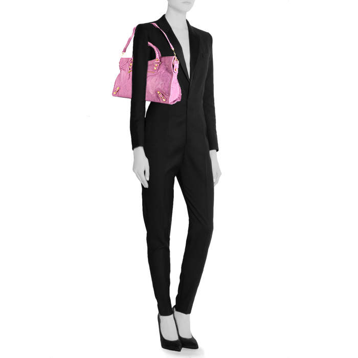 Borsa Balenciaga Giant City in pelle rosa - Detail D2