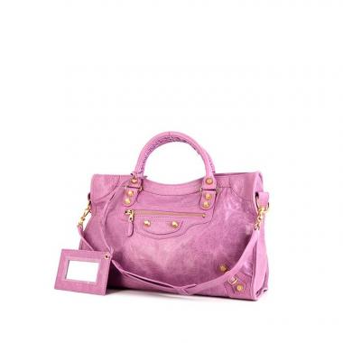 Bolso de mano Balenciaga Giant City en cuero rosa