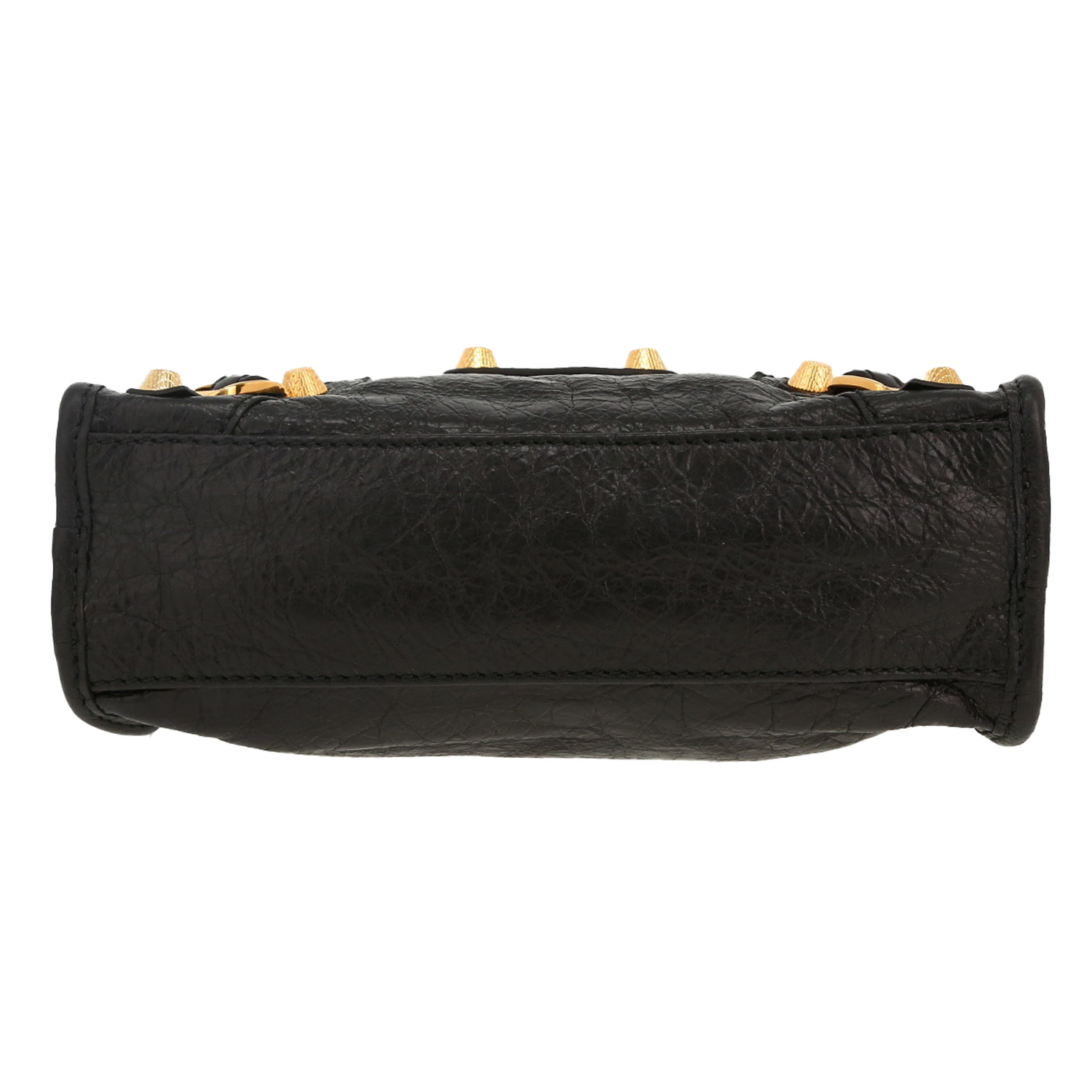 Balenciaga  City mini  handbag  in black leather - Detail D1