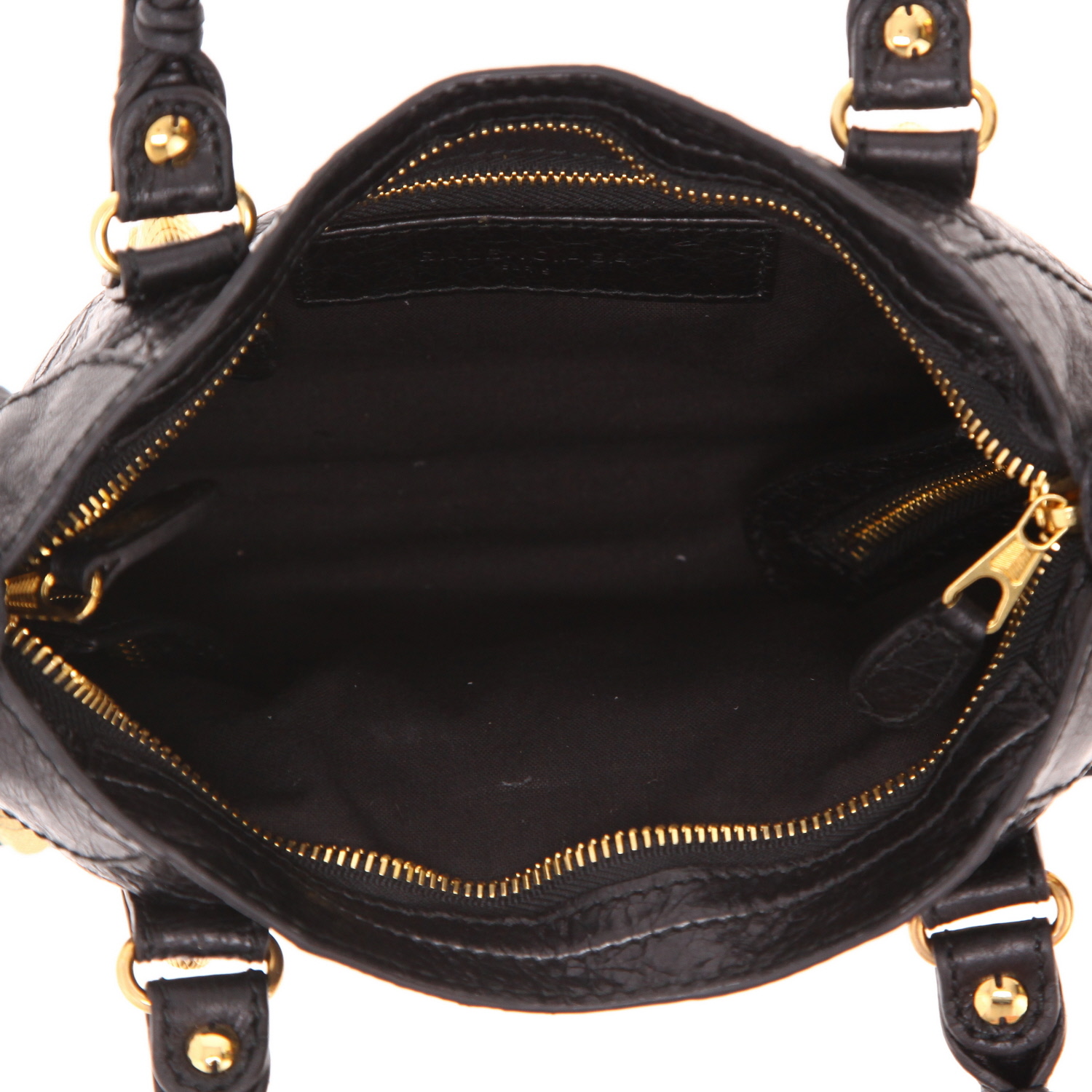 Balenciaga  City mini  handbag  in black leather - Detail D3