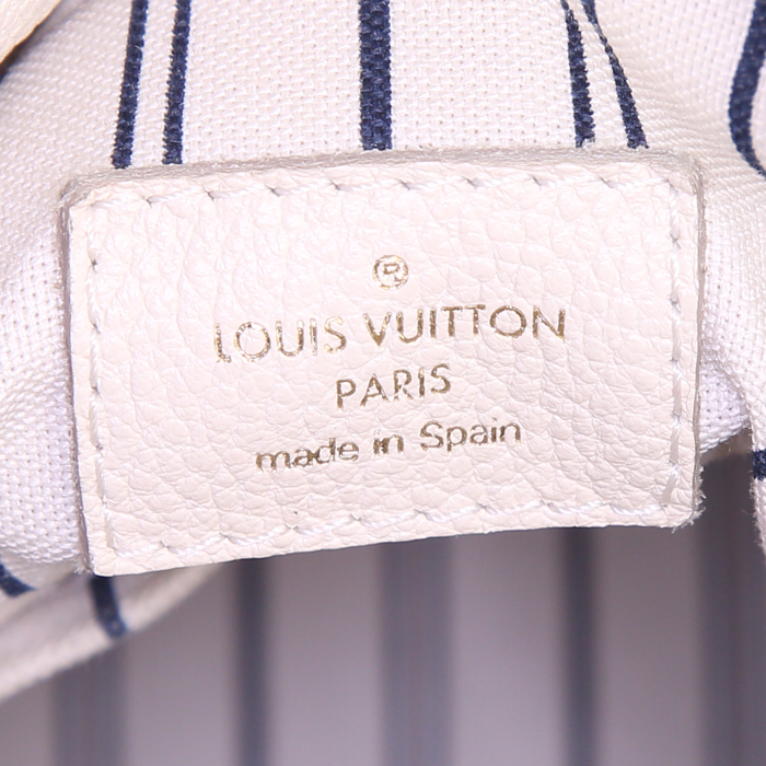 Bolso de mano Louis Vuitton Artsy modelo mediano en cuero Monogram blanco - Detail D3
