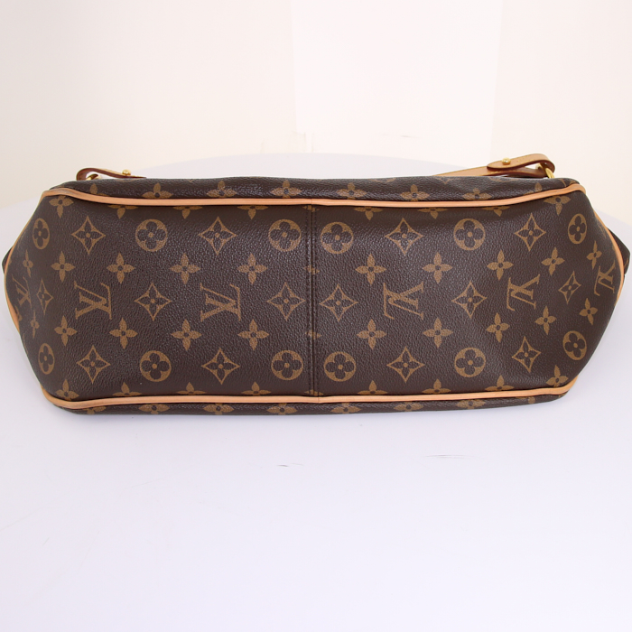 Louis Vuitton Delightful bag worn on the shoulder or carried in the hand in brown monogram canvas and natural leather - Detail D4