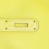 Borsa Hermes Birkin 35 cm in pelle Swift giallo Lime - Detail D4 thumbnail