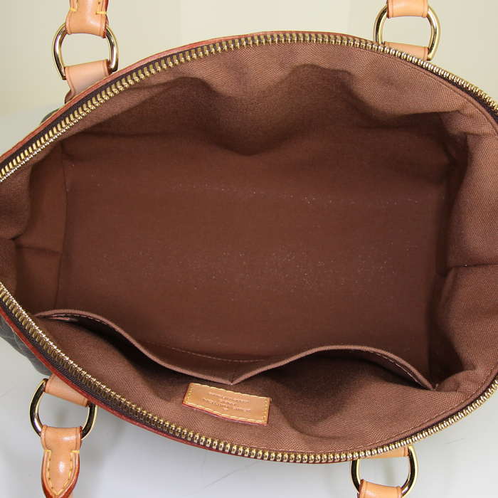 Louis Vuitton Tivoli small model handbag in monogram canvas and natural leather - Detail D2