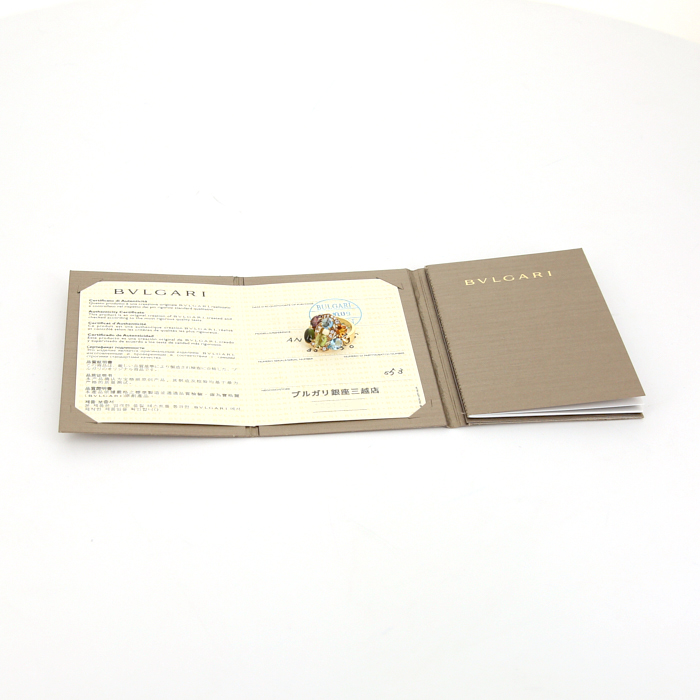 Anello semi-mobile Bulgari Astrale in oro giallo,  diamanti e pietre colorate - Detail D2