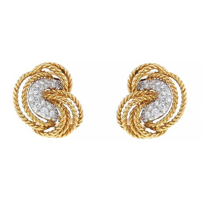 Paire De Boucles D'oreilles Clips Vintage - Plaqué Or - Old Stock - Neuf Avec étiquettes