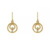 Vintage earrings in 24 carats yellow gold and diamonds - 00pp thumbnail