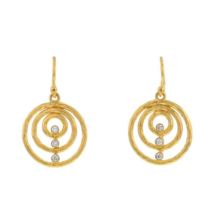 Pendientes Vintage en oro amarillo de 24 quilates