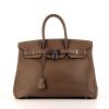 Hermes Birkin 35 cm handbag in etoupe Swift leather - 360 thumbnail