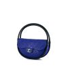 Chanel Hula Hoop bag in blue quilted leather - 00pp thumbnail