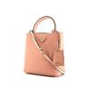 Prada Double handbag in pink leather saffiano - 00pp thumbnail