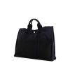 Sac cabas Hermes Toto Bag - Shop Bag en toile bleue et noire - 00pp thumbnail