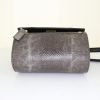 Givenchy Pandora small model shoulder bag in grey lizzard and black leather - Detail D4 thumbnail