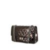 Chanel 2.55 handbag in brown patent quilted leather - 00pp thumbnail