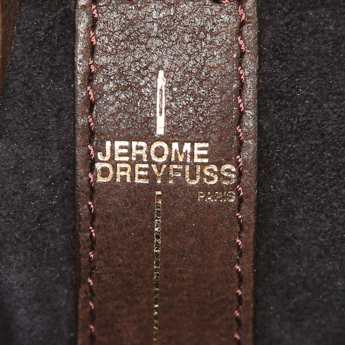 Borsa a tracolla Jerome Dreyfuss Eliot mini in pitone marrone - Detail D3