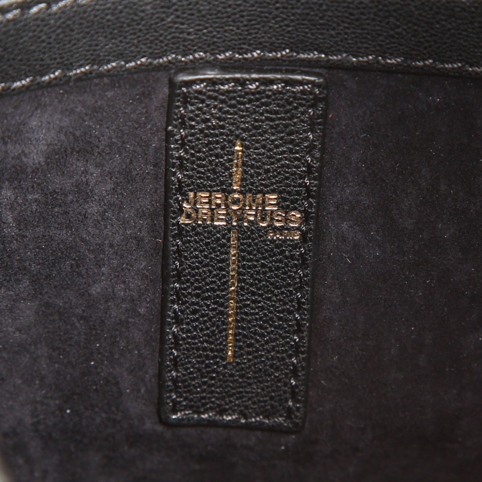 Borsa Jerome Dreyfuss in pitone e pelle nera - Detail D3