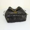 Jerome Dreyfuss handbag in python and black leather - Detail D4 thumbnail