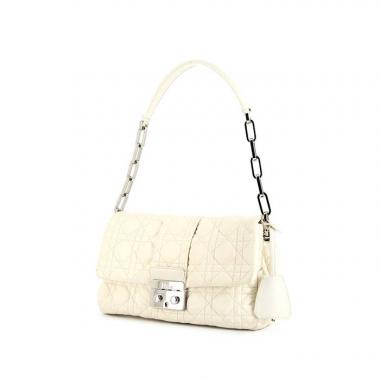 Bolso de mano Dior New Look en cuero blanco