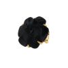 Chanel large model Camelia ring in yellow gold and onyx - 00pp thumbnail