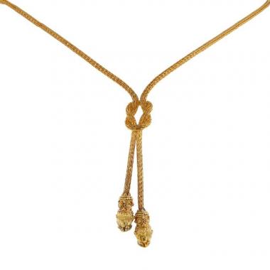 Collar flexible trenzado Lalaounis en oro amarillo y rubíes