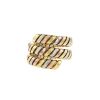Articulated Bulgari Tubogas large model ring in yellow gold,  pink gold and white gold - 00pp thumbnail