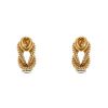 Cartier 1980's earrings for non pierced ears in yellow gold,  stainless steel and citrines - 00pp thumbnail