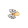 Cartier 1970's ring in yellow gold,  platinium and diamonds - 00pp thumbnail