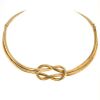 Rigid opening Vintage 1980's linked necklace in yellow gold - 00pp thumbnail