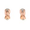 Cartier 1990's earrings in pink gold and white gold - 00pp thumbnail