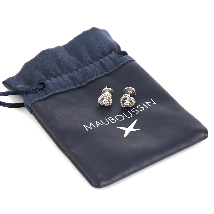 Mauboussin Sex Love Touch earrings in white gold and diamonds - Detail D2