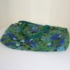 Hermès shopping bag in green and blue canvas - Detail D4 thumbnail