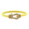 Fred Force 10 large model bracelet in yellow gold,  sapphires and nylon - 00pp thumbnail