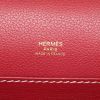 Hermès Roulis shoulder bag in Grenat red Tadelakt leather - Detail D3 thumbnail