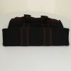 Hermes Toto Bag - Shop Bag shopping bag in black and burgundy canvas - Detail D4 thumbnail